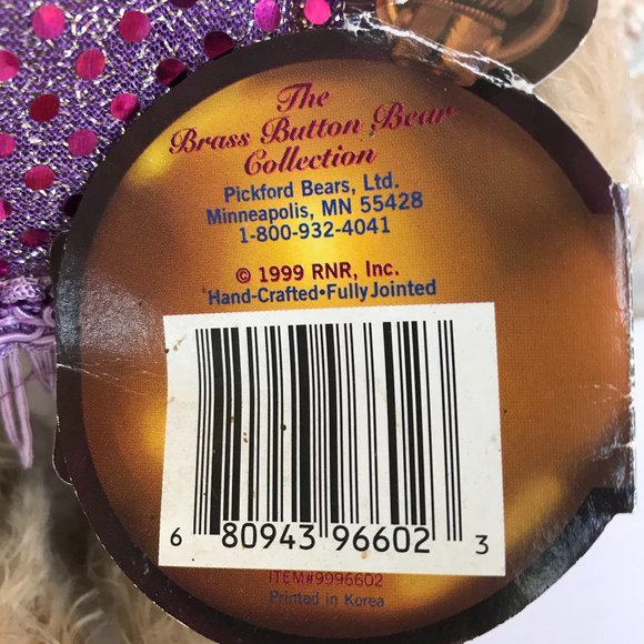 Pickford Bears, LTD Accents Brass Button Bears 92s Daisy Bear